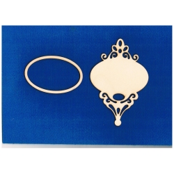 SKLEJKA #3mm Bombka 15x10cm retro  dwuczęściowa z cienką  ramką  bańka 3D